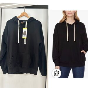 Buffalo David Button Black Fleece Hoodie